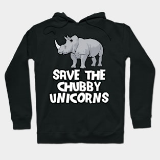 Save The Chubby Unicorns Rhino Animal Rights Hoodie